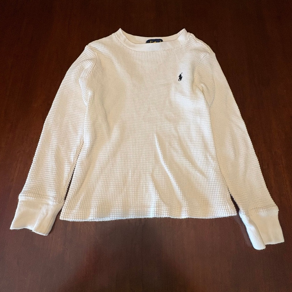 Polo Ralph Lauren Waffle Knit Thermal Long Sleeve Cream 4T